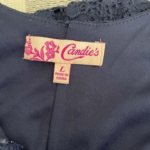 Candie’s Navy Lace Dress Size Large - Picture 3 of 3